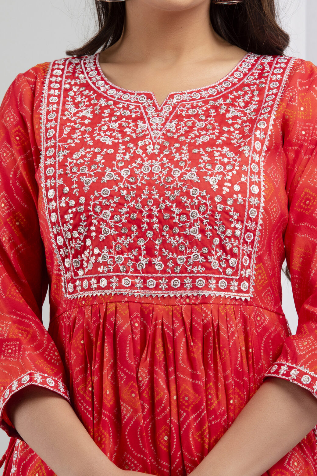 Cotton Stitched Kurta With Palazzo and Dupatta Set - Image 7